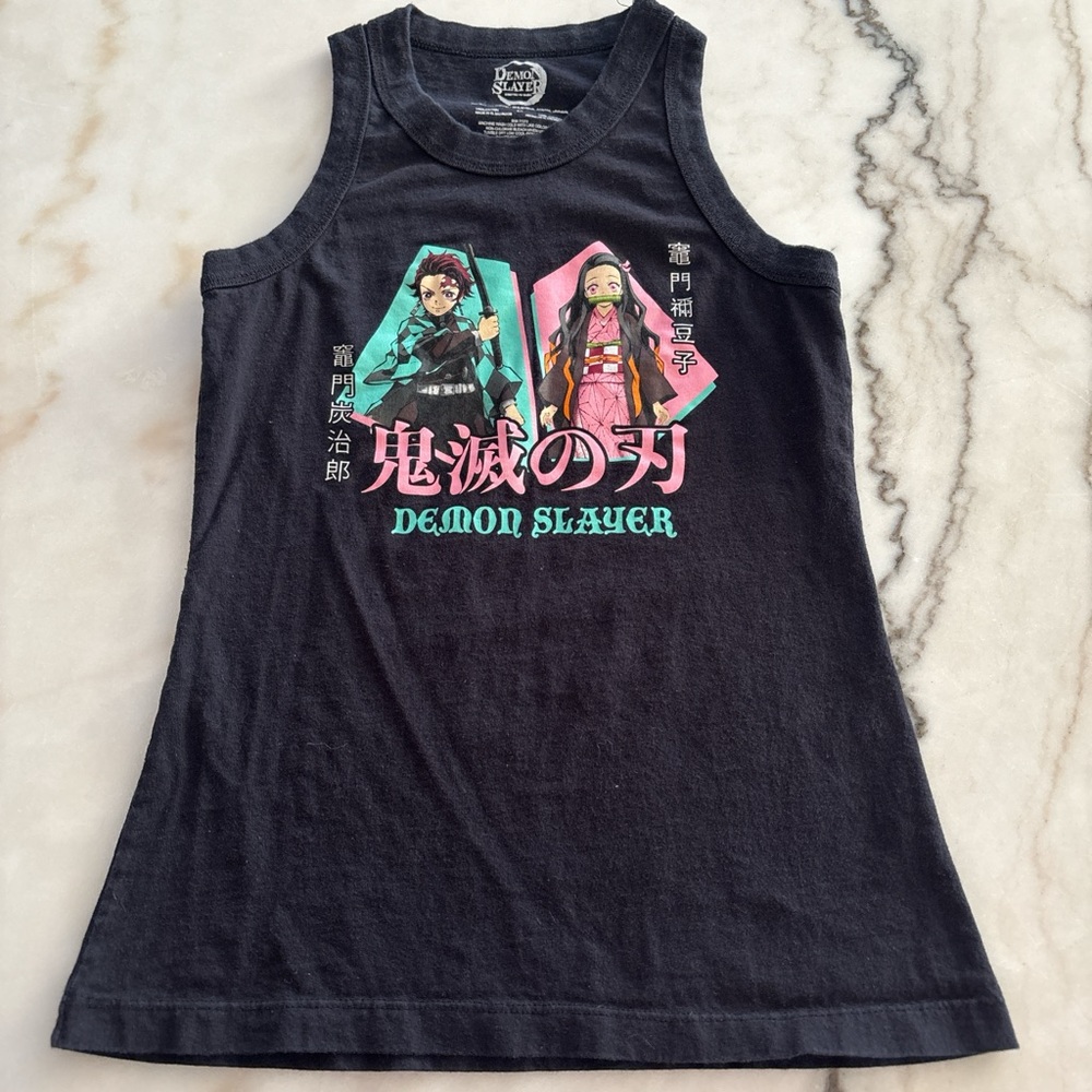Kids Demon Slayer anime tank top Unisex Size Medium